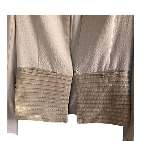 Helmut Lang Pleated Jacket Wool Blend Blazer Dusty Rose Lightweight Womens 10 - Picture 4 of 8